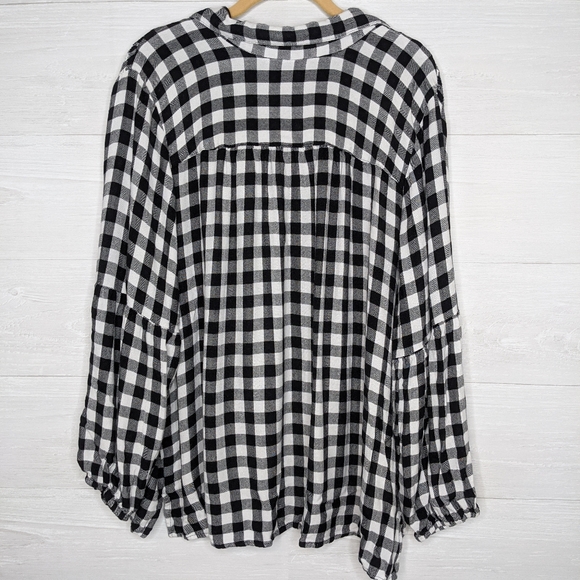 Intro. gingham flannel tunic top size 3x - Picture 8 of 9